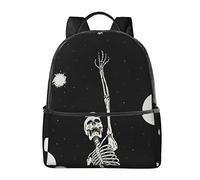 Zaini a tema tribù esotica per ragazze e ragazzi, borse per la scuola elementare, zaino per libri per scuola materna, Scheletro, One Size