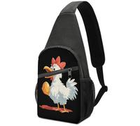 Zaini A Tracolla Impermeabile Daypack Per Campeggio, Running, Escursionismo Chicken And Egg Print Antifurto Borsa A Tracolla