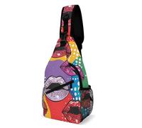 Zaini A Tracolla Poliestere Borsa A Tracolla Per Viaggi, Running, Ciclismo Love You Kiss Me Kisses Casual Zaino A Tracolla Piccolo
