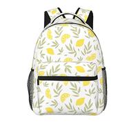 Zaini al limone, zaini per computer portatili per viaggi e lavoro, borse leggere per uomini e donne, Foglie e Limoni, One Size, Zaino daypack