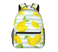 Zaini al limone, zaini per computer portatili per viaggi e lavoro, borse leggere per uomini e donne, Limone 4, One Size, Zaino daypack