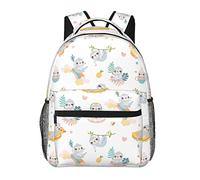 Zaini al limone, zaini per computer portatili per viaggi e lavoro, borse leggere per uomini e donne, Pigro Cartone Animato Bradipo, One Size, Zaino daypack