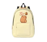 Zaini Borsa a tracolla Capibara Gioco di parole Sii felice per ragazzo ragazza Bambini Studente Scuola Libro Daypack Prescolare Primaria con tasca per tempo libero Regali per le vacanze all'aperto