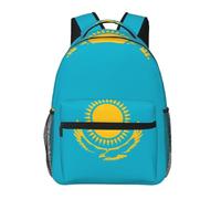 Zaini casual leggeri - Bandiera del Kazakistan Stampa Grande Capacità Laptop Daypack Borse, per Uomo Donna Borse da Viaggio