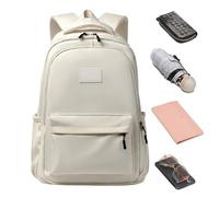 Zaini casual per la scuola | Borsa per laptop impermeabile di grande capacità per viaggi, escursioni, uomini e adolescenti, Bianco, verwijzen naar de beschrijving, Unisex - Adulto
