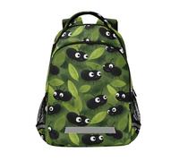 Zaini con motivo a forma di formica nera con foglie per bambini, borsa scolastica per studenti, borsa per libri per ragazzi e ragazze borsa casual