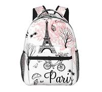 Zaini con pappagallo, zaini per computer portatili, regali di viaggio, lavoro, libri leggeri per uomini e donne, Torre di Parigi 2, One Size, Zaino daypack