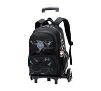 Zaini con Ruote Scuola Trolley Borsa Zaino Scuola Medie Bambina Bambini Zaini con Rotelle 6 Ruote Zaino Bambini Viaggio Bagaglio Uomo 46x31x20cm