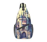 Zaini da castello da favola, borse pettorali da uomo e da donna, borse a tracolla, borse a tracolla alla moda da escursionismo sport all'aria aperta, nero, taglia unica, borsa a tracolla diagonale,