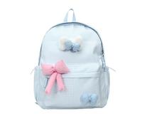 Zaini di emergenza riempiti alla moda zaino a quadretti per uomini, donne e bambini, grande capacità, borsa per la scuola e i libri con design a fiocco, durevole e leggero, zaino da trekking da donna