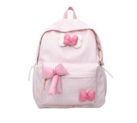 Zaini di emergenza riempiti alla moda zaino a quadretti per uomini, donne e bambini, grande capacità, borsa per la scuola e i libri con design a fiocco, durevole e leggero, zaino da trekking da donna