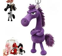 Zaini e borse per Donna e ragazza simpatici charm in peluche a tema cavallo abbinamenti cromatici perfetti mini charm zodiacali e portachiavi. (Viola)