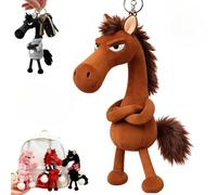 Zaini e borse per Donna e ragazza simpatici charm in peluche a tema cavallo abbinamenti cromatici perfetti mini charm zodiacali e portachiavi. (Marrone)