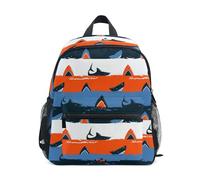 Zaini fantastici adolescenti ragazze carino borsa per pannolini zaino con pettorina squalo cartone animato rosso carino, cartone animato squalo rosso carino, piccolo, Cartone animato squalo rosso