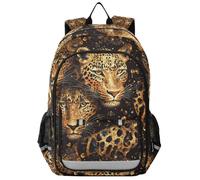 zaini per bambini 8-12: borsa moderna libri per la scuola media in colori assortiti - Black And Gold Leopard