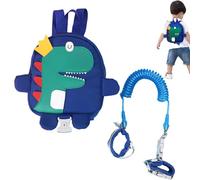 Zaini per bambini con redini con dinosauro carino borsa per la scuola per bambini con cinghia anti-smarrimento per ragazzi e ragazze