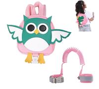 Zaini per bambini con redini, simpatico gufo, borsa per la scuola per bambini da 1 a 6 anni con cinghia anti-smarrimento, per bambini da 1 a 6 anni