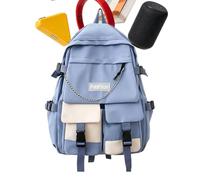 Zaini per bambini di grande capacità resistente all'acqua multi-tasca, Blu | Borsa da scuola superiore per ragazze, viaggi, campeggio, escursionismo, università, lavoro elementare, pendolarismo