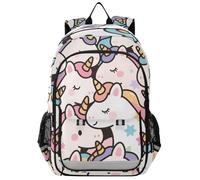 Zaini per bambini per la scuola 8-12: borsa moderna per libri per ragazzi e ragazze della scuola di quinta elementare in colori assortiti - Simpatici unicorni della stella del fumetto