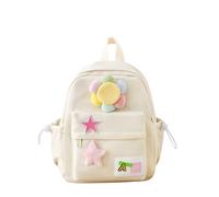 Zaini per Bambini Personalizzati, Zaino Scolastico Simpatico Cartone Animato per Ragazze con Nome Cucito, Zainetto Asilo Bambina, Regali di Ritorno a Scuola per Bambini, Zainetto Bambino (Bianco)