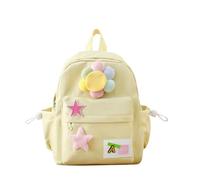Zaini per Bambini Personalizzati, Zaino Scolastico Simpatico Cartone Animato per Ragazze con Nome Cucito, Zainetto Asilo Bambina, Regali di Ritorno a Scuola per Bambini, Zainetto Bambino (Giallo)