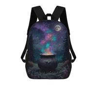 Zaini Per Bambini Stampati in 3D 17inch Magical Cauldron Under The Moonlight Borse Per Libri Ragazzo Ragazza Borsa Scolastica Per Bambini Zaino Scolastico Con Grandi Tasche Per Bambini Scuola
