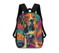 Zaini Per Bambini Stampati in 3D Beagle in Retro Style Retro Pop Art Beagle Portrait Zaini Scolastici Per Bambini E Bambine, Zaini Da Viaggio, Borse Per Libri Per La Scuola O I Viaggi 17inch