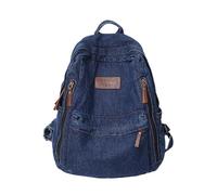 Zaini per cani 15 Kg Nero Denim Zaino fare vecchio lavato scuola borsa grande capacità Studente zaino borse & borse a tracolla per ragazze, Blu, 36