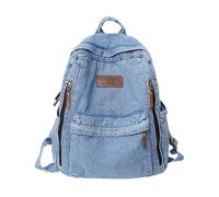 Zaini per cani 15 Kg Nero Denim Zaino fare vecchio lavato scuola borsa grande capacità Studente zaino borse & borse a tracolla per ragazze, Azzurro, 36