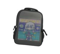 Zaini per computer portatile con schermo programmabile, zaino da moto a LED, zaino da viaggio fai da te per uomini o donne regalo app controllo laptop, Nero