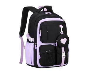 Zaini per ragazze per la scuola - Carino borsa libro per studenti, adolescenti per la scuola per la scultura, aereo primario Amici, adolescenti, scuola elementare e l, porpora, Consulte la descripción