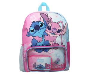 Zaini Per Ragazze Stitch Set Da 3 Pezzi Zip Personaggio Rosa Taglia Unica