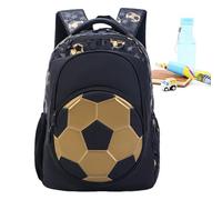 Zaini per ragazzi età - Borse per scuola elementare e media, da 8 a 10, impermeabile, zaino da calcio, zaino da scuola per ragazzi, per università, campeggio, campus, cellulare, tazza, viaggi, Oro