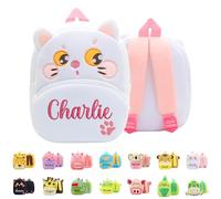 Zaini Personalizzati per Bambini,Zainetto Bambino Personalizzato con Nome Ricamato,Zaino Unisex per Ragazze e Ragazzi,Regalo per l'ingresso a Scuola, 15 Stili di Sacchi Scuola per Animali#11