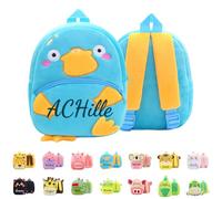 Zaini Personalizzati per Bambini,Zainetto Bambino Personalizzato con Nome Ricamato,Zaino Unisex per Ragazze e Ragazzi,Regalo per l'ingresso a Scuola, 15 Stili di Sacchi Scuola per Animali#13