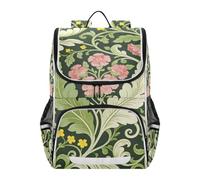 Zaini progettati per bambini Pink Carnation Green Leaves William Morris