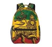 Zaini Rasta Reggae con bandiera giamaicana e leone di Giuda da 15 pollici