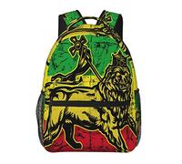 Zaini Rasta Reggae con bandiera giamaicana e leone di Giuda da 15 pollici