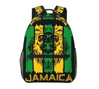 Zaini Rasta Reggae con bandiera giamaicana e leone di Giuda da 15 pollici