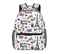 Zaini tie dye, zaini per computer portatili per viaggi e lavoro, borse leggere per libri per uomini e donne, Estate Parigi Tower Love, One Size, Zaino daypack