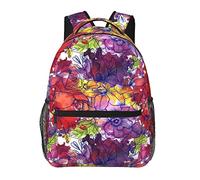 Zaini vintage Parigi, zaini per computer portatili per viaggi e regali di lavoro, borse leggere per uomini e donne, Motivo floreale vintage., One Size, Zaino daypack