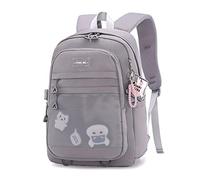 Zaini, Zaino leggero for la scuola, classico, basico, luminoso(Grijs)