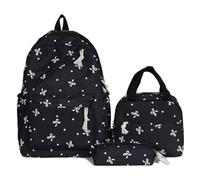 Zaino 3 in 1 per scuola universitaria con portapranzo e astuccio, set zaino per la scuola zaino per studenti per adolescenti donne studenti, Stile 3, 380.00x120.00x290.00mm/14.96x4.72x11.42inch