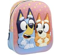 Zaino 3D Bluey per bambini con design originale e rilievi realistici per ragazzi e ragazze | Zaino scolastico Bluey con ampio spazio e spallacci regolabili, licenza ufficiale e design unico