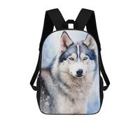 Zaino 3D Husky Vintage Borsa Da Scuola Per Ragazzi Zaino Libri Zaino Alla Moda Per Laptop Zaino Per Ragazzi E Ragazze, Husky Animal, 17"