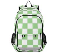 Zaino 40,6 cm 8-12: borse casual per bambini in colori assortiti - Plaid americano verde e bianco