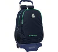 Zaino 665+Trolley 905 Real Madrid 2a Kit 25/26 Funzionale e versatile - Zaino per bambini con vari scomparti con chiusura lampo e design originale e divertente + Trolley scolastico con ruote e manico