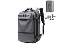 Zaino a compressione sottovuoto, borsa da viaggio espandibile da 60 l, impermeabile e antifurto, facile da trasportare in aereo