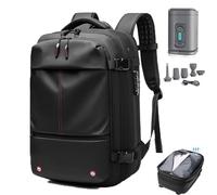 Zaino a compressione sottovuoto, borsa da viaggio espandibile da 60 l, impermeabile e antifurto, facile da trasportare in aereo