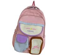 Zaino A Contrasto Colore Alla Con Spazio Spazioso Per Studenti Borse Libri Per La Scuola Capacità Nylon Daypack Borsa